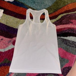 White Lulu Swiftly Racerback